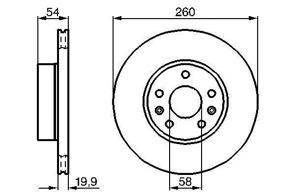 Bosch 0 986 478 218 Front brake disc ventilated 0986478218