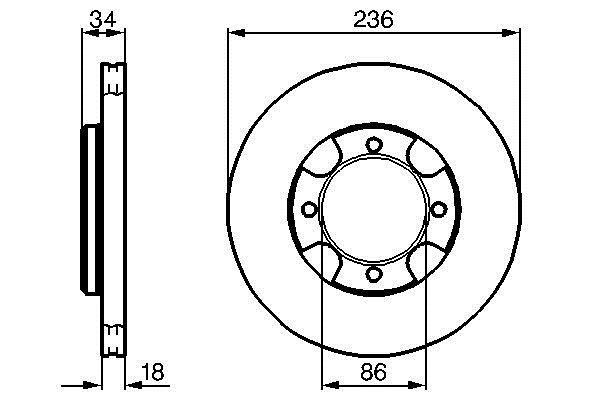Bosch 0 986 478 277 Front brake disc ventilated 0986478277