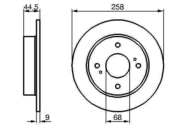 Bosch 0 986 478 284 Rear brake disc, non-ventilated 0986478284
