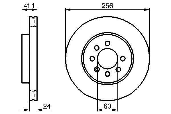 Bosch 0 986 478 286 Front brake disc ventilated 0986478286