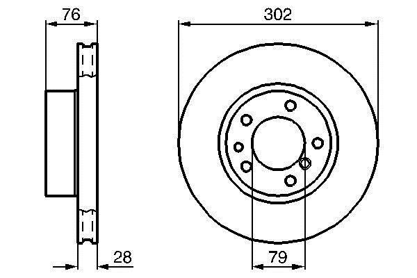 Bosch 0 986 478 317 Front brake disc ventilated 0986478317