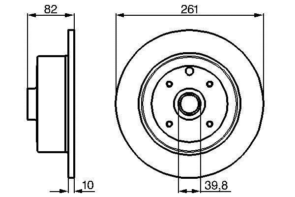 Bosch 0 986 478 328 Rear brake disc, non-ventilated 0986478328