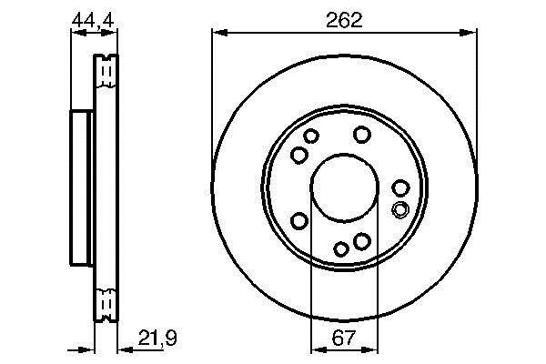 Bosch 0 986 478 330 Front brake disc ventilated 0986478330