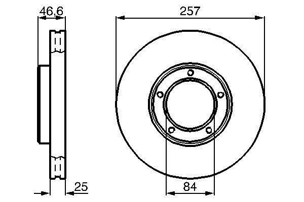 Bosch 0 986 478 397 Front brake disc ventilated 0986478397
