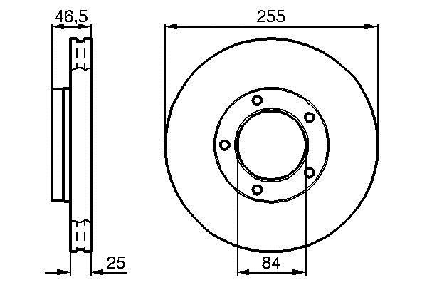 Bosch 0 986 478 452 Front brake disc ventilated 0986478452