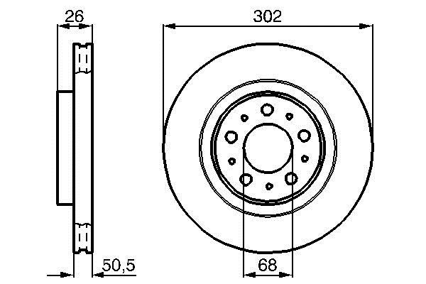Bosch 0 986 478 454 Front brake disc ventilated 0986478454