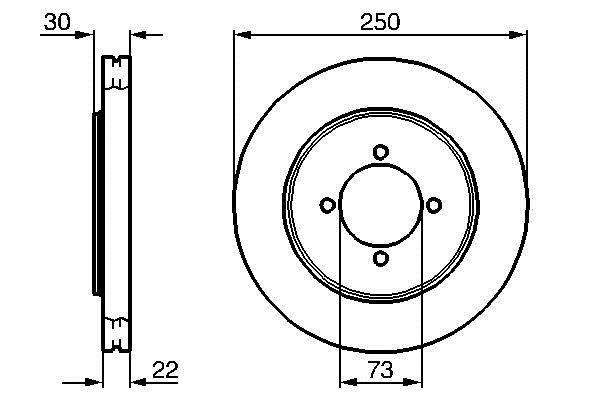 Bosch 0 986 478 458 Front brake disc ventilated 0986478458