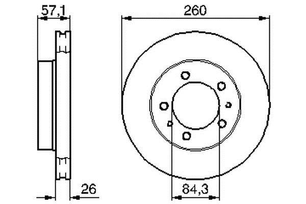 Bosch 0 986 478 484 Front brake disc ventilated 0986478484