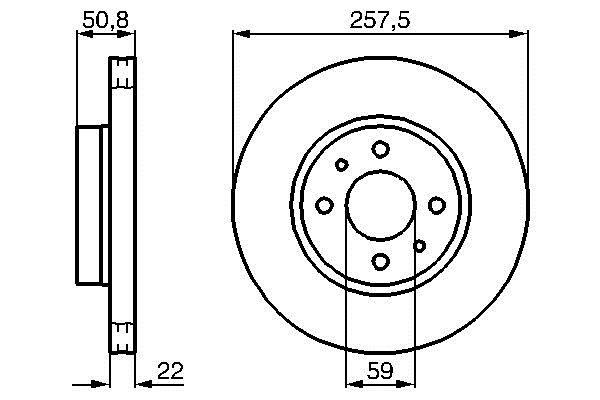 Bosch 0 986 478 512 Front brake disc ventilated 0986478512