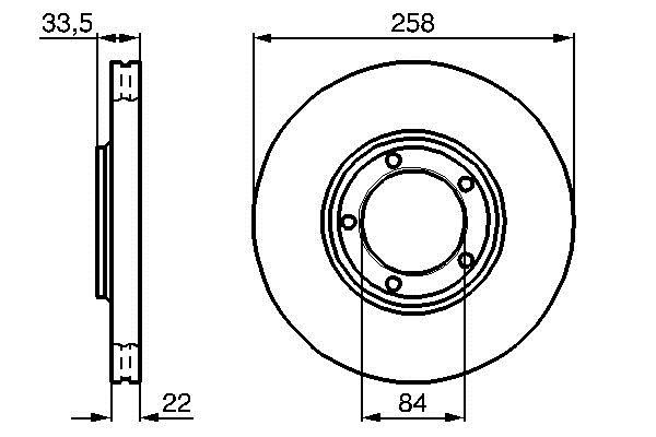 Bosch 0 986 478 530 Front brake disc ventilated 0986478530