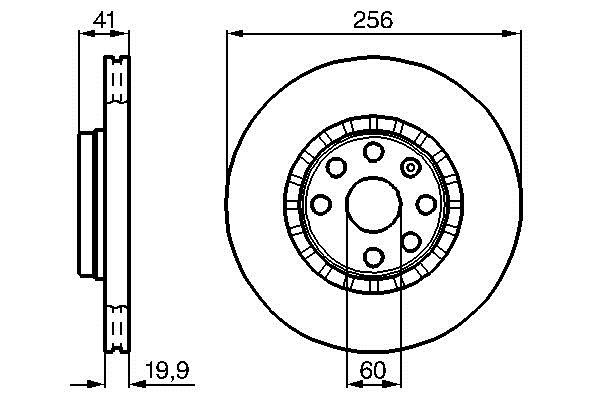 Bosch 0 986 478 535 Front brake disc ventilated 0986478535