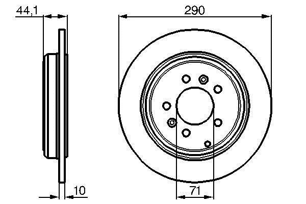 Bosch 0 986 478 556 Rear brake disc, non-ventilated 0986478556
