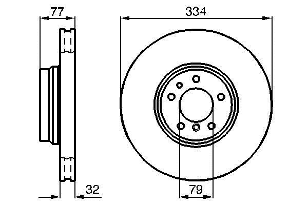 Bosch 0 986 478 623 Front brake disc ventilated 0986478623
