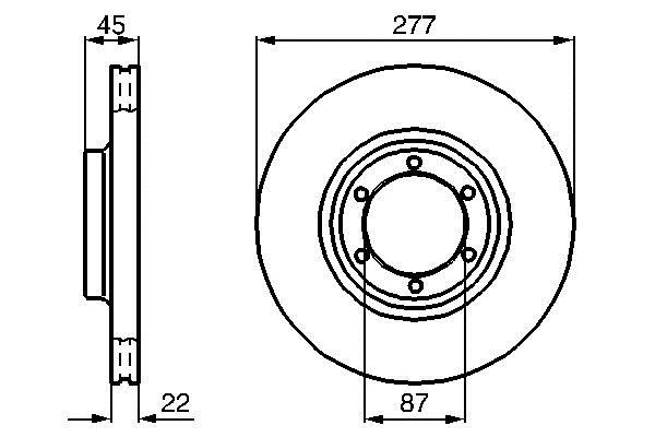 Bosch 0 986 478 635 Front brake disc ventilated 0986478635