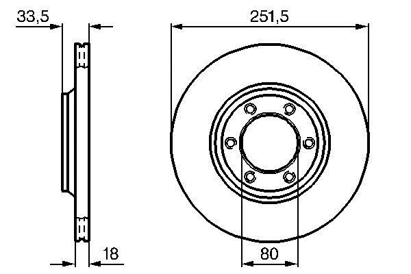 Bosch 0 986 478 658 Front brake disc ventilated 0986478658
