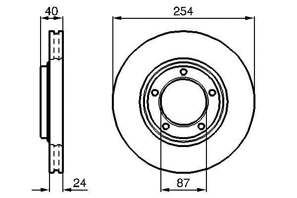 Bosch 0 986 478 663 Front brake disc ventilated 0986478663