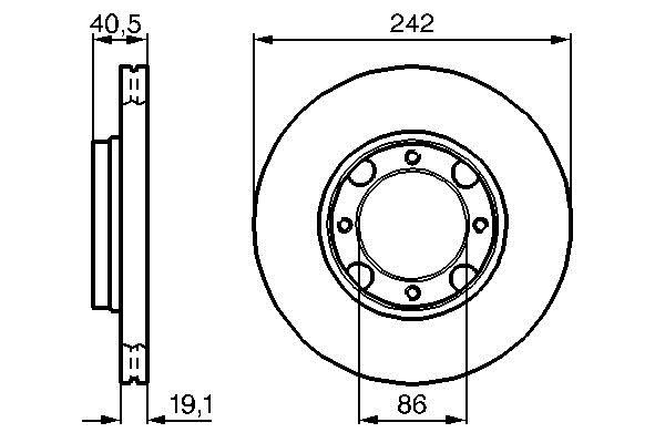 Bosch 0 986 478 674 Front brake disc ventilated 0986478674