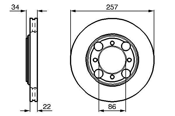 Bosch 0 986 478 675 Front brake disc ventilated 0986478675