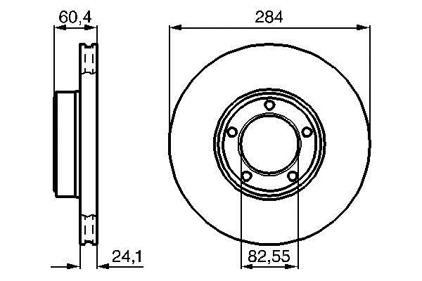 Bosch 0 986 478 686 Front brake disc ventilated 0986478686