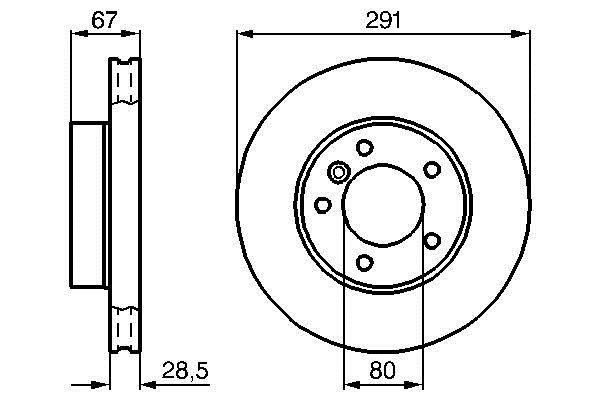 Bosch 0 986 478 691 Front brake disc ventilated 0986478691