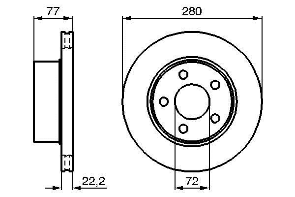 Bosch 0 986 478 694 Front brake disc ventilated 0986478694