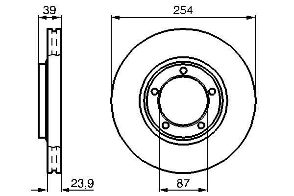 Bosch 0 986 478 714 Front brake disc ventilated 0986478714