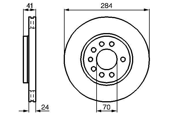 Bosch 0 986 478 717 Front brake disc ventilated 0986478717