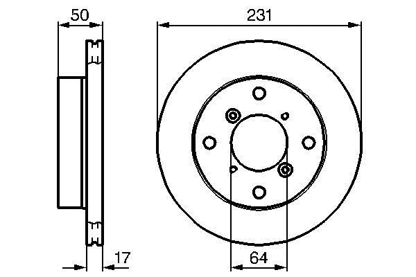 Bosch 0 986 478 721 Front brake disc ventilated 0986478721