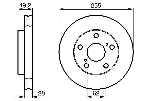Bosch 0 986 478 726 Front brake disc ventilated 0986478726
