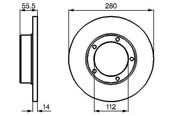 Bosch 0 986 478 770 Unventilated front brake disc 0986478770