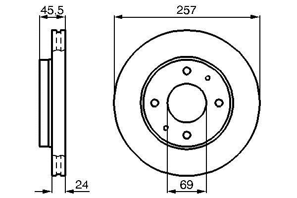 Bosch 0 986 478 774 Front brake disc ventilated 0986478774