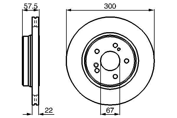 Bosch 0 986 478 793 Rear ventilated brake disc 0986478793