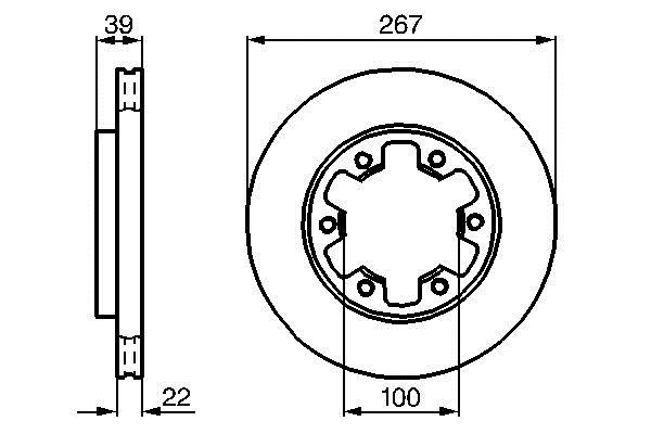 Bosch 0 986 478 806 Front brake disc ventilated 0986478806