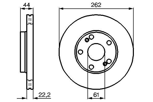 Bosch 0 986 478 864 Front brake disc ventilated 0986478864