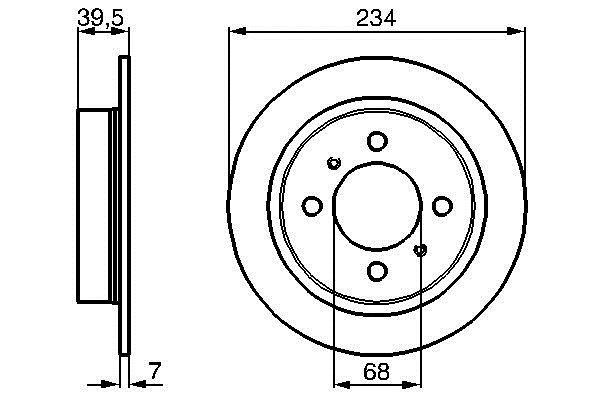 Bosch 0 986 478 865 Rear brake disc, non-ventilated 0986478865