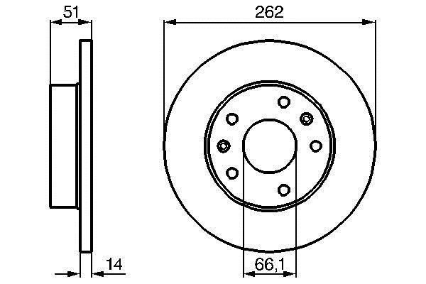 Bosch 0 986 478 991 Unventilated front brake disc 0986478991