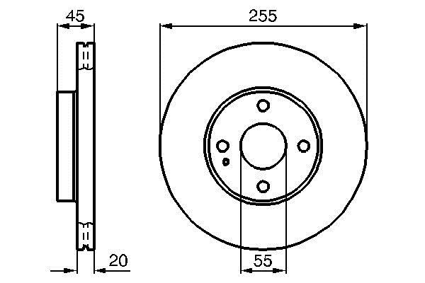 Bosch 0 986 478 996 Front brake disc ventilated 0986478996