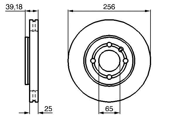 Bosch 0 986 479 054 Front brake disc ventilated 0986479054