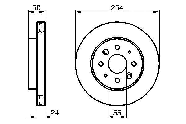 Bosch 0 986 479 231 Front brake disc ventilated 0986479231