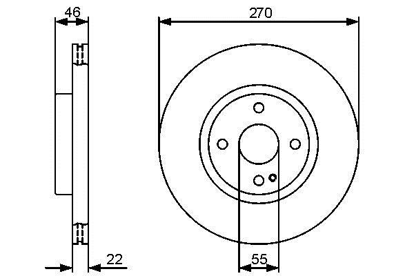 Bosch 0 986 479 472 Front brake disc ventilated 0986479472