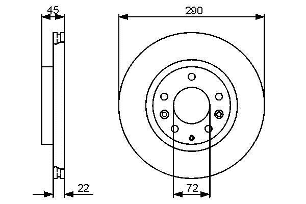 Bosch 0 986 479 474 Front brake disc ventilated 0986479474