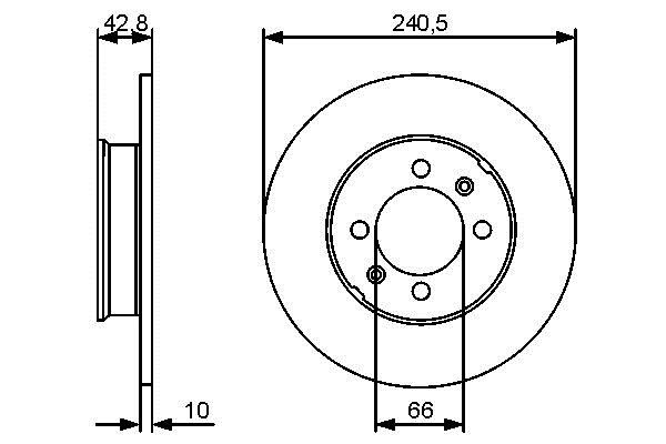 Bosch 0 986 479 478 Rear brake disc, non-ventilated 0986479478