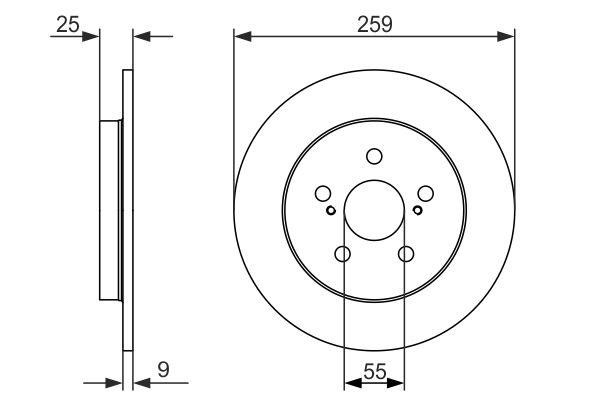 Bosch 0 986 479 721 Rear brake disc, non-ventilated 0986479721