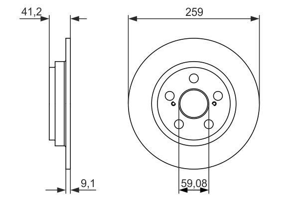 Bosch 0 986 479 766 Rear brake disc, non-ventilated 0986479766