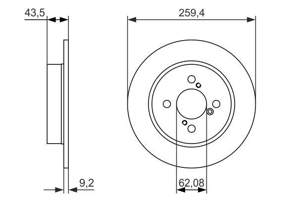 Bosch 0 986 479 792 Rear brake disc, non-ventilated 0986479792