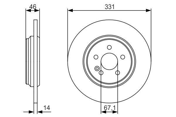 Bosch 0 986 479 S12 Rear brake disc, non-ventilated 0986479S12
