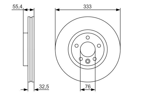 Bosch 0 986 479 S72 Front brake disc ventilated 0986479S72