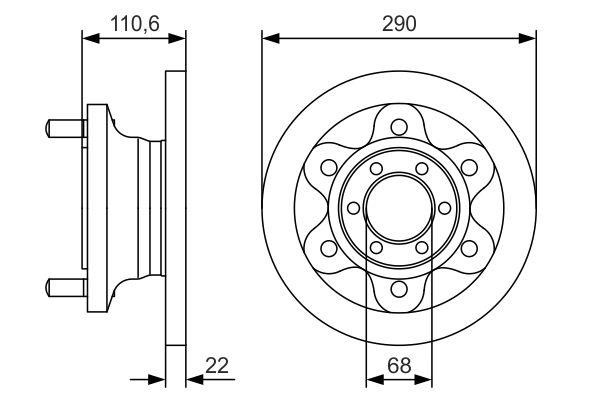 Bosch 0 986 479 S95 Unventilated front brake disc 0986479S95