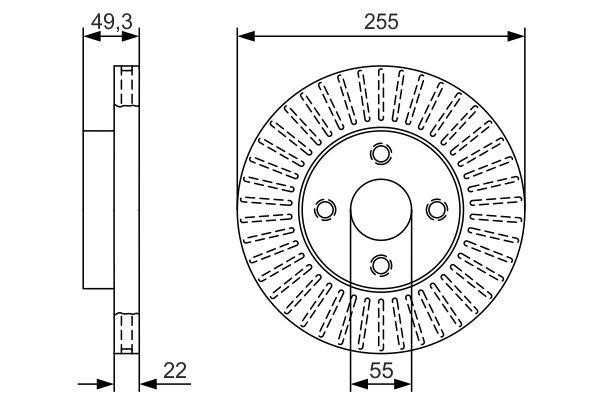 Bosch 0 986 479 T11 Brake disc 0986479T11