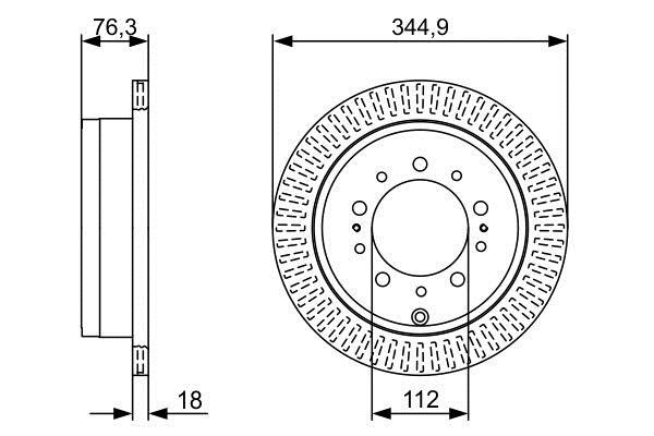 Bosch 0 986 479 V83 Brake disc 0986479V83